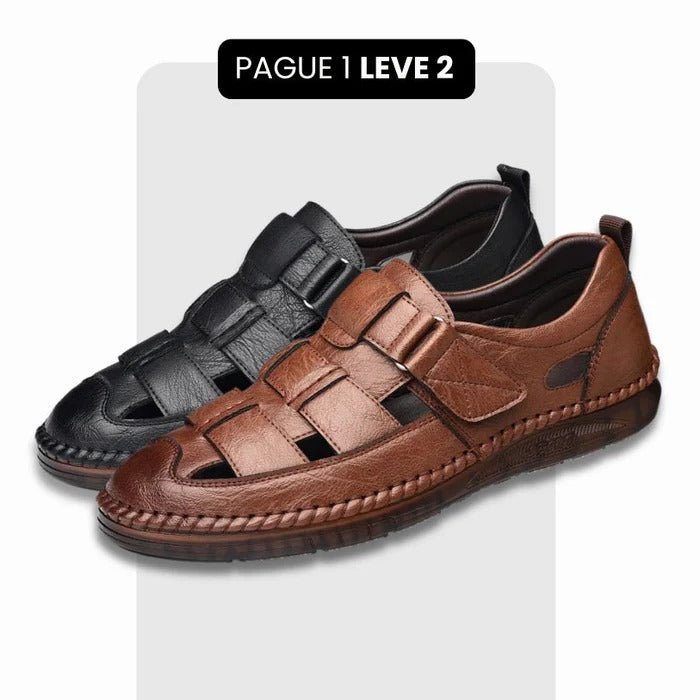 Mocassim Masculino Ortopédico de Couro Legitimo