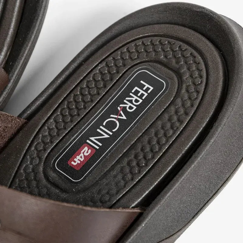 [PAGUE 1 LEVE 2] Sandália Ortopédica Masculina Dakar de Couro